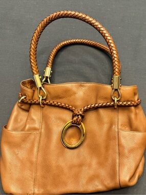Micheal Kors Skorpios Leather Tote - Tan